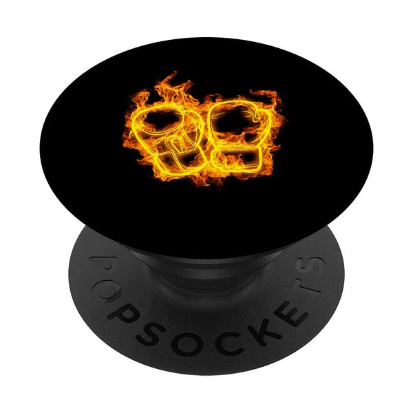 Fire Boxing Gloves Flaming Workout Boxer PopSockets Swappable PopGrip