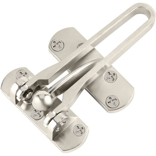 Litensh Door Chain Lock for Front Door, Swing Bar Door Guard Lock, Security Door Chain Latch for Home Apartment Hotel Dormitory (Silver)