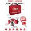 2-in-1 First Aid Kit (120 Piece) Pieces First Aid Kit  Compact, Lightweight 