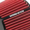 3/3.5/4inch Inlet Cold Air Intake Cone Replacement Performance Washable High Flow Dry Air Filter (RED)