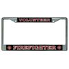 Volunteer Firefighter Chrome License Plate Frame