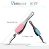 Craft Tweezers Cross Locking Tweezers Precisiontweezers Stainless Steel Soft-grip Tweezers Pointed Tip Tweezers for DIY Craft Jewelry Eyelash Extensions Nail Beading Tool (Curved Style, 3)
