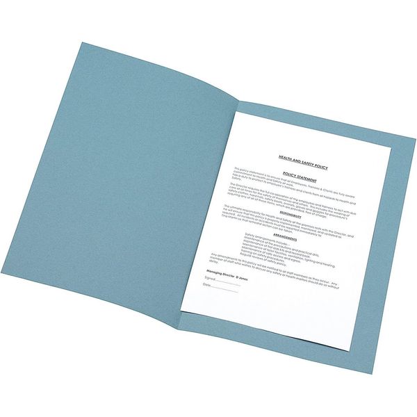 Indigo Square Cut Folder Foolscap, 180 GSM (50, Blue)