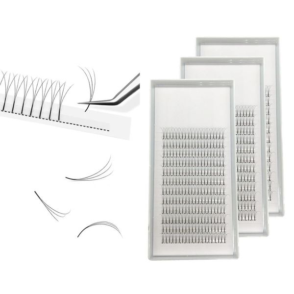 Extension ciglia finte naturali morbide 3D Premade Volume Lashes Extension C Curl D Curl, spessore 0,10 mm, lunghezza: 8 mm fino a 15 mm, per ciglia nere, molto morbide (12/13/14 mm (confezione da 1),