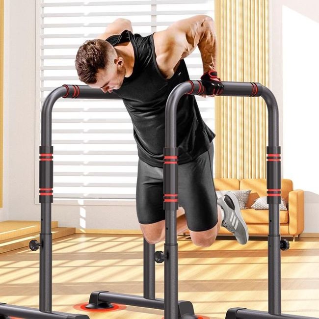 Homt Parallel Bars Household Dips Bar Ballet Pull-Up Iron Bars, Black