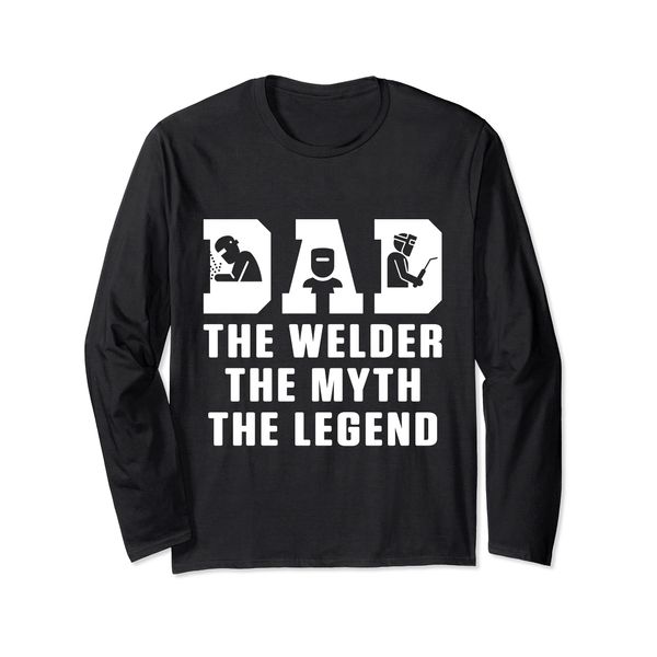 Dad Welder Engineer Legend Fabrication Welding Engineering Long Sleeve T-Shirt