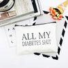 All My Diabetes Shit Funny Diabetic Travel Bag Pouch Personalized Gift for Diabetic Emergency Supply Bag for Grandma Grandpa Mom Dad Sister Brother for Birthday Christmas Gifts