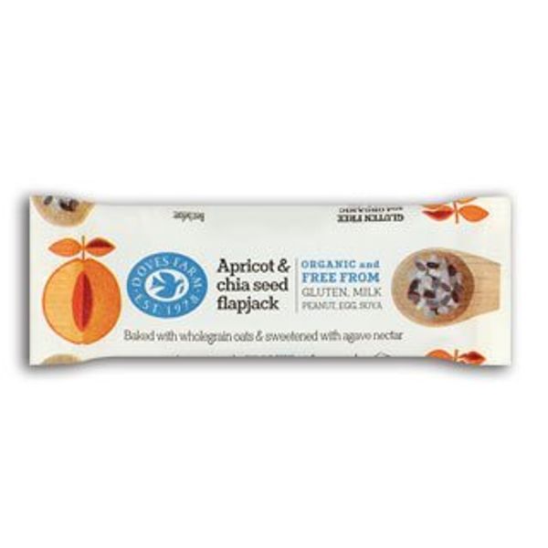 Doves Farm Organic Free from Apricot & Chia Seed Flapjack 4x35g (Pack of 1)