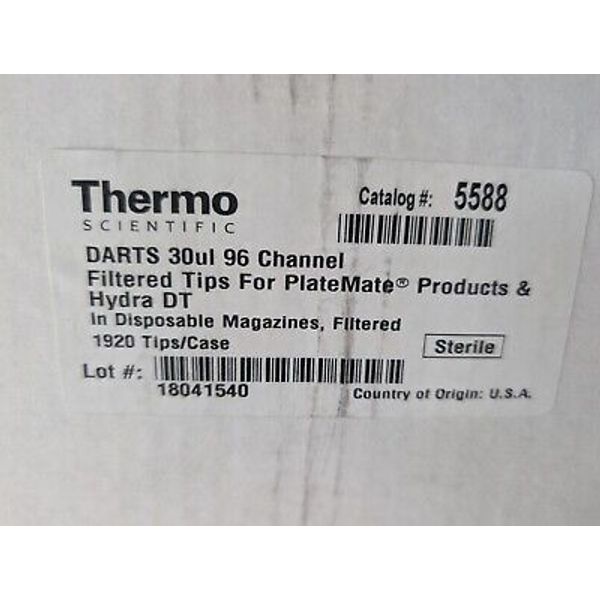 Case Thermo Scientific Pipette Tips 30 ul Matrix DARTs XL 1920 Tips / Case Of 4