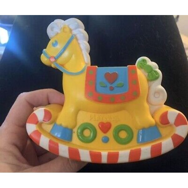 VTG 1982 Playskool Candy Land Kids Yellow Rocking Horse 4 Pepper Mint Doll Repla