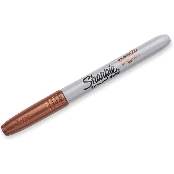 Sharpie Metallic Permanent Marker, Fine Point, Bronze, Each