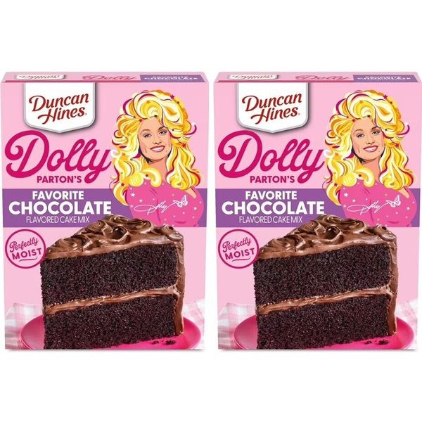 Dolly Parton Favorite Chocolate Cake Mix 18 oz (2 Boxes) Duncan Hines