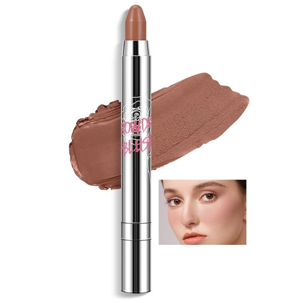 Boobeen Cream Blush Stick, Fard Viso Multi-Uso per Trucco Guance e Ombretto, Formula da Crema a Polvere per un Colore Opaco Naturale, Leggero e Sfumabile