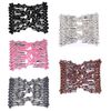 Ruihfas 5Pcs Easy Stretch Beaded Hair Combs Double Magic Slide Metal Comb Clip Hairpins for Women Hair Styling