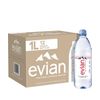 Evian Natural Spring Mineral Water Refreshing 1 Liter 12 Pack