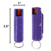 BURN Pepper Spray 1/2oz Security Self Defense Keychain Molded Purple