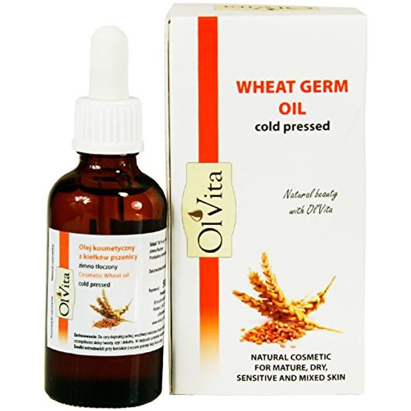 Wheat Germ Oil, Raw, Cosmetic, Cold-Pressed, Unrefined, Ol'Vita 50 ml