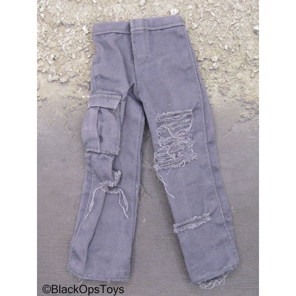 1/6 Scale Toy Grey Ripped Denim Jeans