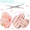 Nail Scalp Remover Ingrown Nail File Ingrown Nail Sonde Stainless Steel Rust Resistant Anti-Slip Easy to Disinfect Cuticle Cutter Ingrown Toenail/Thick Toenail/Toenail Care Nail Care Curved Straight Double Head Nail File Set of 2