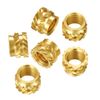 Qrity 100 Pcs Knurled Nuts, Brass Threaded Insert Kit, Female Thread Knurled Nuts, Threaded Insert Knurled Brass Nuts, M4 x 4mm x 6mm