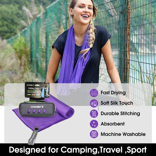 4Monster Microfiber Towel, Travel Towel, Camping Towel,Small Size 15.7¡Á31.5', Fast Drying, Soft Light Weight,Suitable for Gym, Beach, Swimming, Backpacking and More