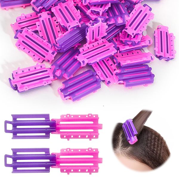 ADOFUN Corn Row Hair Perm Rod [45 Pieces] Root Perm Leaves No Trace Creates Fluffy Curls Cold Iron Clip For Barber Shop