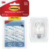 Command 17006CLR-VP Adhesive Hook, 0.5 lb, 18-Hook, Plastic, Clear - pack of 18