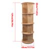 Rotating Bookshelf 360 Degrees 4 Tier Stackable Solid Wood Bookshelf Organizer