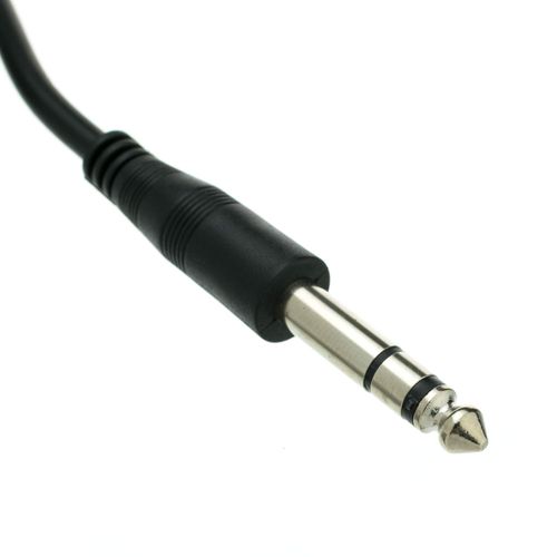 CableWholesale 1/4 Inch Stereo TRS Extension Cable, 25 feet 1/4" Stereo Male to 1/4" Stereo Female Plug for Electric Instruments (Guitar, Keyboard, Amplifier, Speakers, Synthesizers), Black
