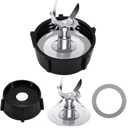 Replacement Parts Compatible with Oster Osterizer Blender Blade with Rubber Seal Gasket & 4902 Jar Bottom - 6 Point Fusion Blade 4980
