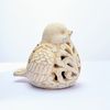 Tea Light Bird Cement Effect Garden Home Ornaments