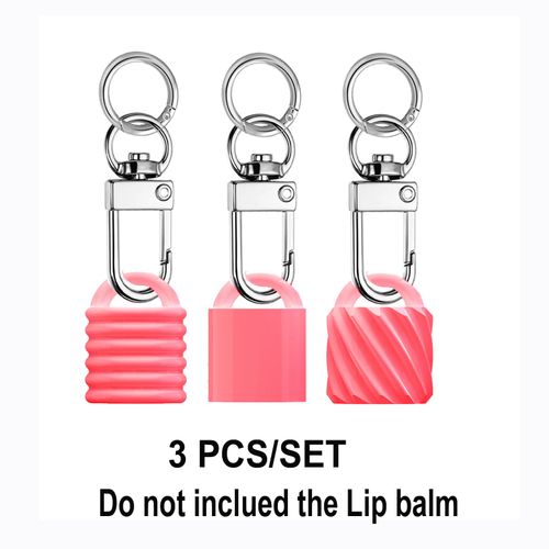 ERZHE Keychain Cap Compatible with Aquaphor lip and LANEIGE lip balm(ONLY Cap) (Berry)