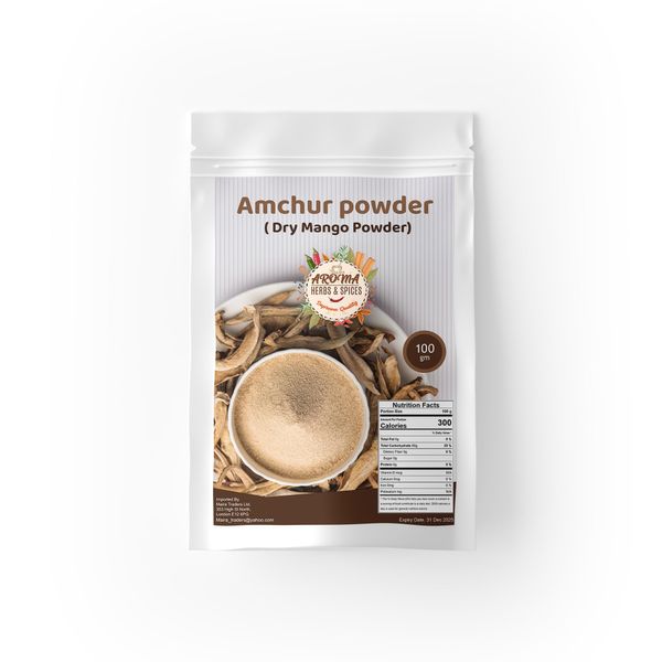 Amchoor Powder | Dry Mango powder | 100gm | Premium Quality | All Natural | No Color | Gluten Free Ingredients | Vegan | Non-GMO | No Salt or fillers