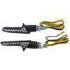 Universal Motorrad Klarglas LED Blinker Set HOOK mit E-Prüfzeichen