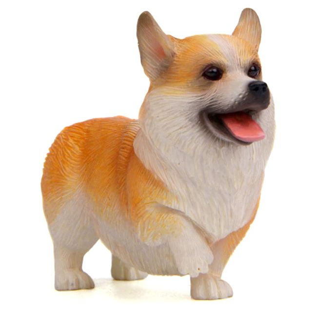 Corgi Dog Figurine Figurine Ornament Smiling Walking Departure Red Brown Welsh Corgi Dog (Red & White) 2107fig16