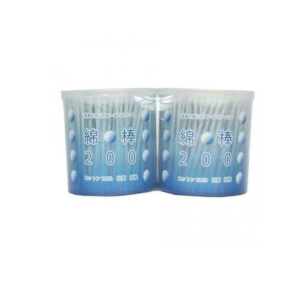 Orders over 2,980 yen can be placed Heiwa Medic Cotton Swabs in a Cylindrical Case, 400 swabs (=200 swabs x 2 packs) (1 pc)