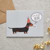 Dachshund Birthday Card for Mum