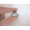 Tiny small dark silver tone metal hair claw clip