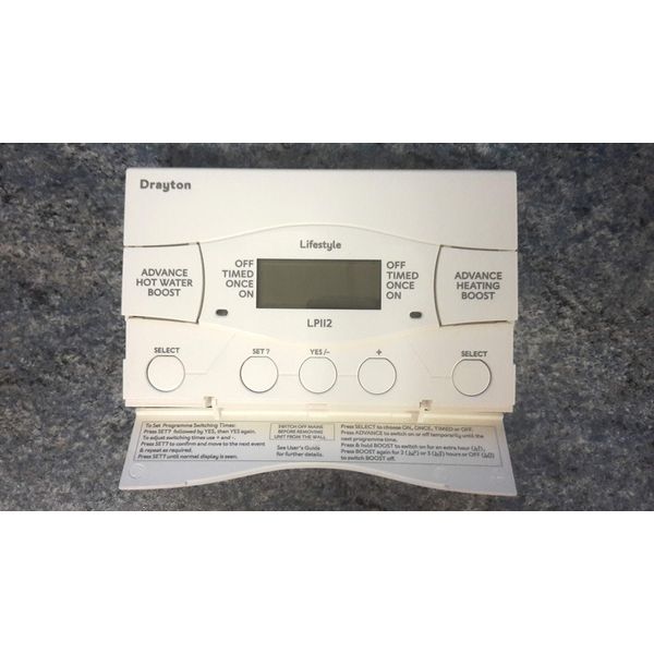 Drayton 25476 LP722 (Mk4) 2 Channel Programmer, White
