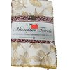 4pc Microfiber Printed Towels (absorbent)(16"x19") ACORNS & LEAVES, beige,BH