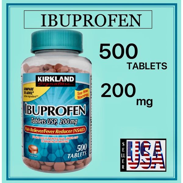 Ibuprofen, 500 Tablets, 200 mg, Kirkland Signature, Advil, generic, ibuprofen