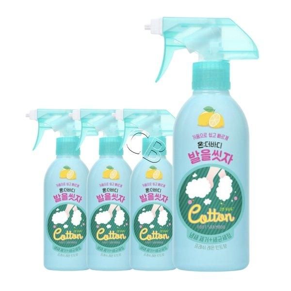 [Other] On the Body Foot Wash Cotton Foot Shampoo Fresh Lemon Mint Scent 385ml 4ea