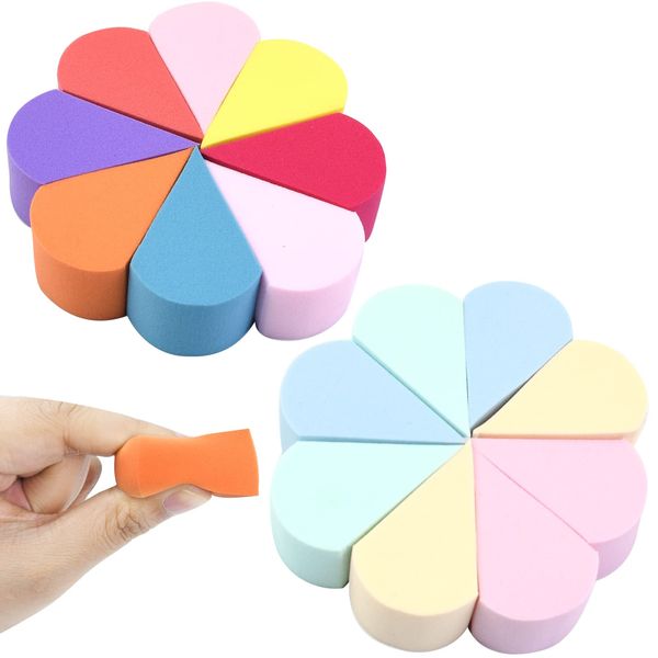 12PCS Petal Makeup Sponges Face Painting Sponges Powder Puffs Makeup Set Face Paint Sponge Petal Puff Beauty Blenders Makeup Foundation Sponge Makeup Blender for Foundation, Creams and Powders