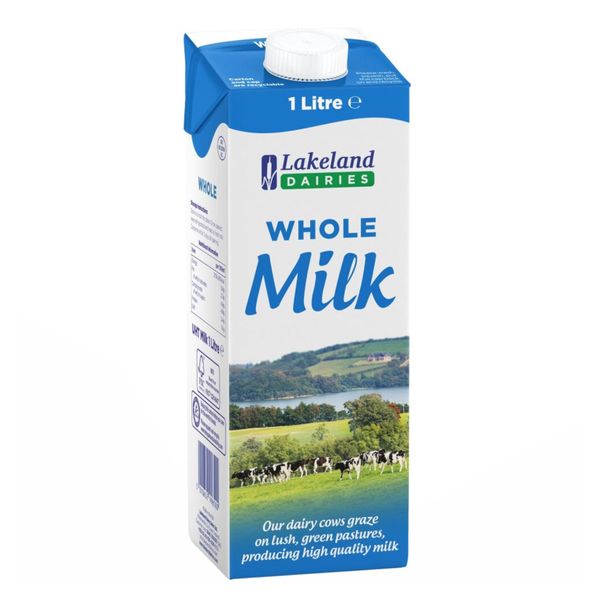 Lakeland Dairies Long Life Whole Milk 12x1ltr