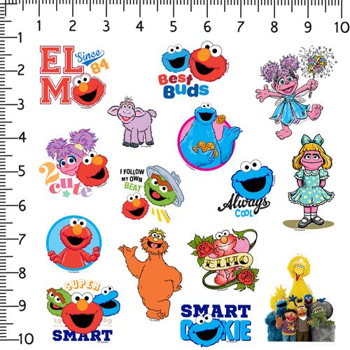 Sesame Street Sesame Street 200ct Vinyl Large Deluxe Stickers Variety Pack - Laptop, Water Bottle, Scrapbooking, Tablet, Skateboard, Indoor/Outdoor
