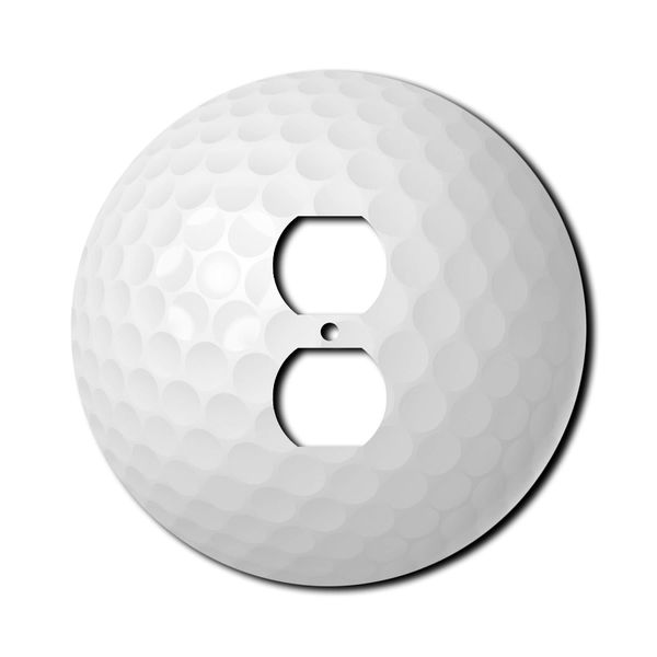 Off The Wall Plates - Golf Ball Decorative Acrylic Electrical Cover - Single Outlet