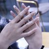 Nude Powder Nail Tips 3D Small Floral Pendant 24pcs French Nail Pearl for Wedding, Party, Holiday, Dating, Prom, Daily Life