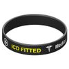 ICD Fitted Silicone Wristband (Red, Medium 7.1 inch (180mm))
