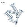 sourcing map M10 Multi-Grip Rivet Nuts, 5pcs Pre-Bulbed Shank Flat Head Threaded Insert Nut Carbon Steel Plus Nuts for Construction Industrial