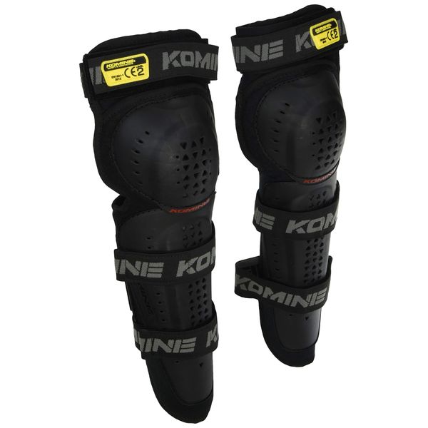 Komine SK-819 1198 CE Level 2 Triple Knee Guard for Motorcycles, Black, Free Size